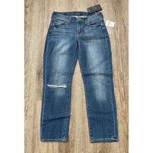 Lucky Brand Womens Ripped Mollie Crop Jeans Blue Sz 26